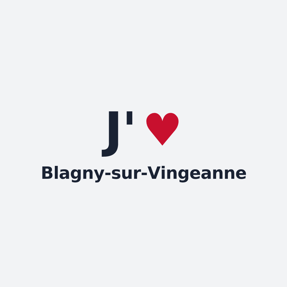 Poster personnalisé Blagny-sur-Vingeanne — design « J'aime Blagny-sur-Vingeanne » imprimé sur le poster