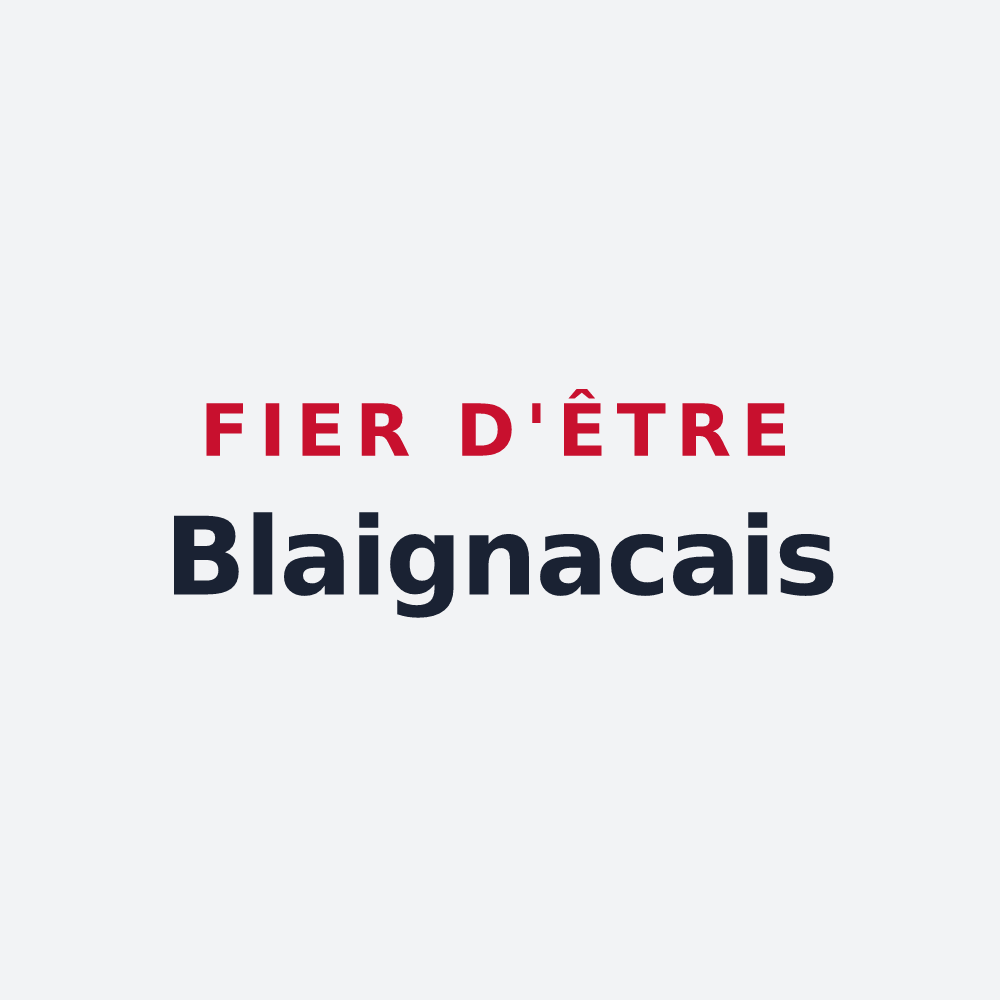 Poster « Fier d'être Blaignacais » — design pour Blaignac