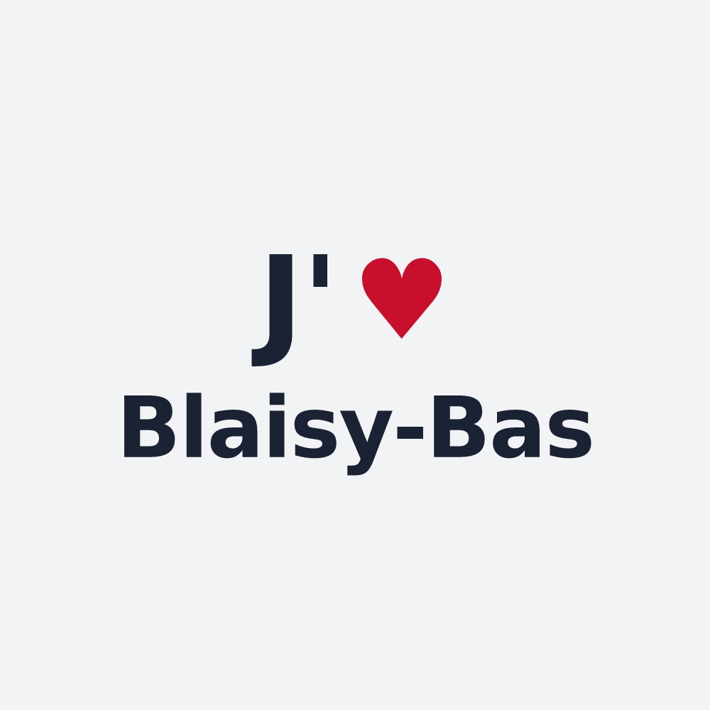 Poster personnalisé Blaisy-Bas — design J'aime Blaisy-Bas