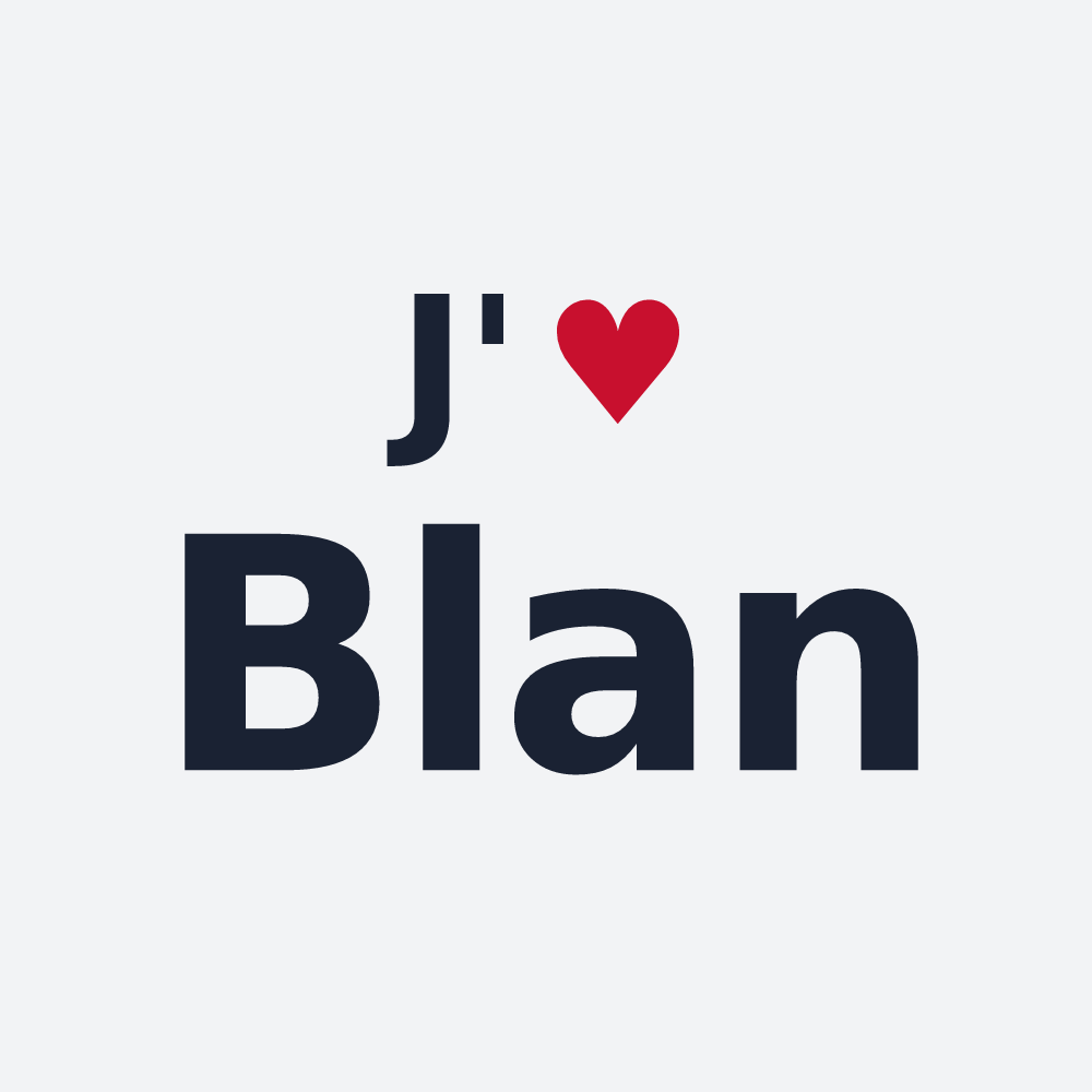 Poster personnalisé Blan — design J'aime Blan