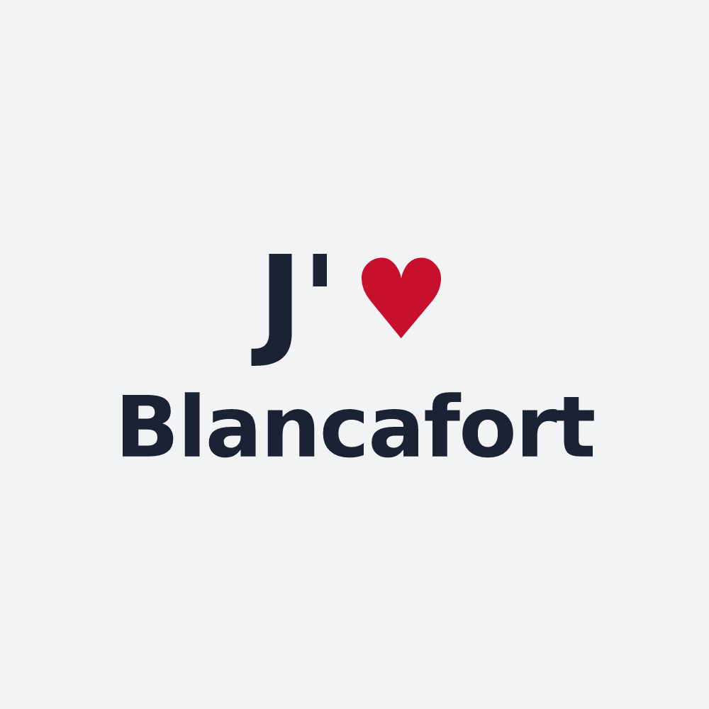 Poster personnalisé Blancafort — design J'aime Blancafort
