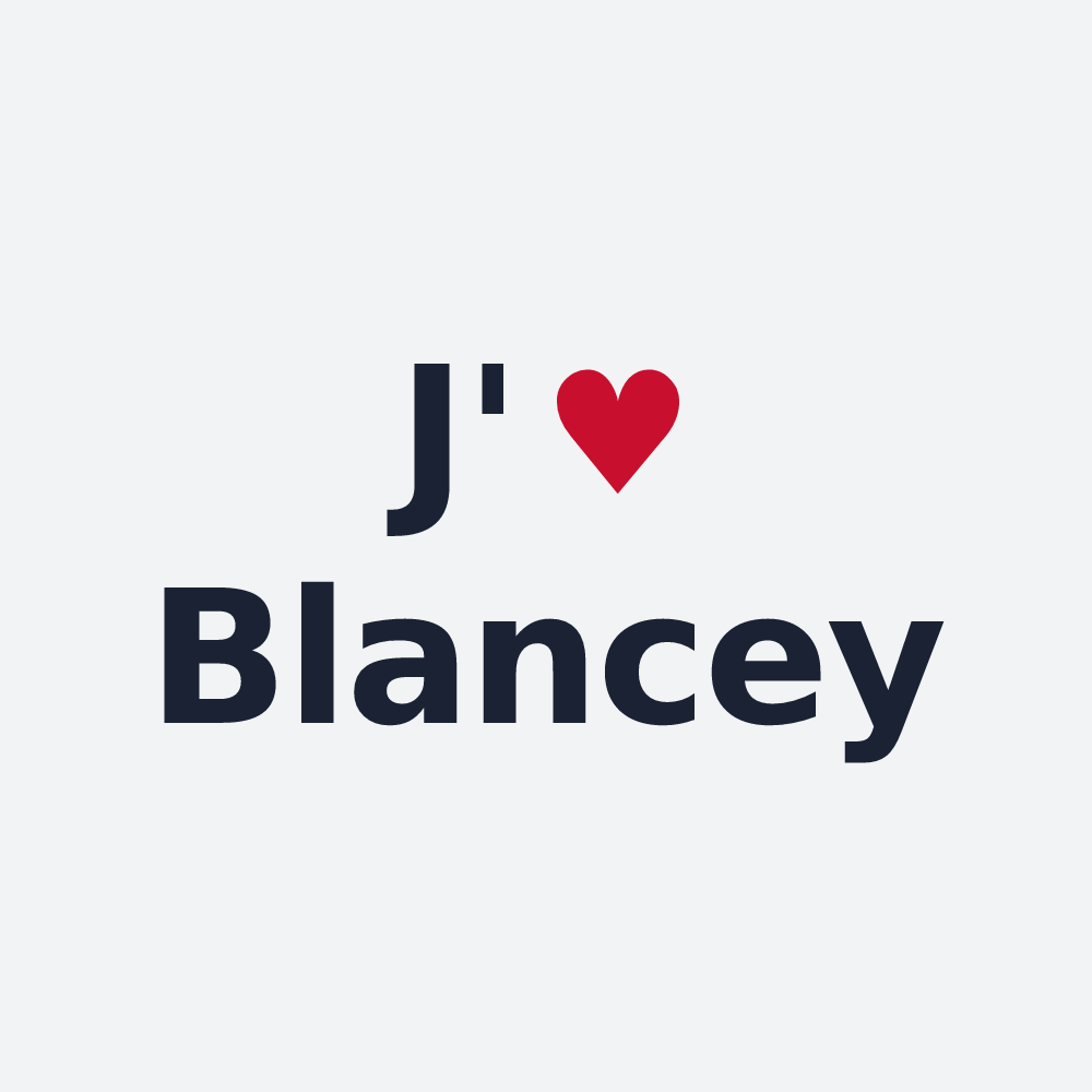 Poster personnalisé Blancey — design J'aime Blancey