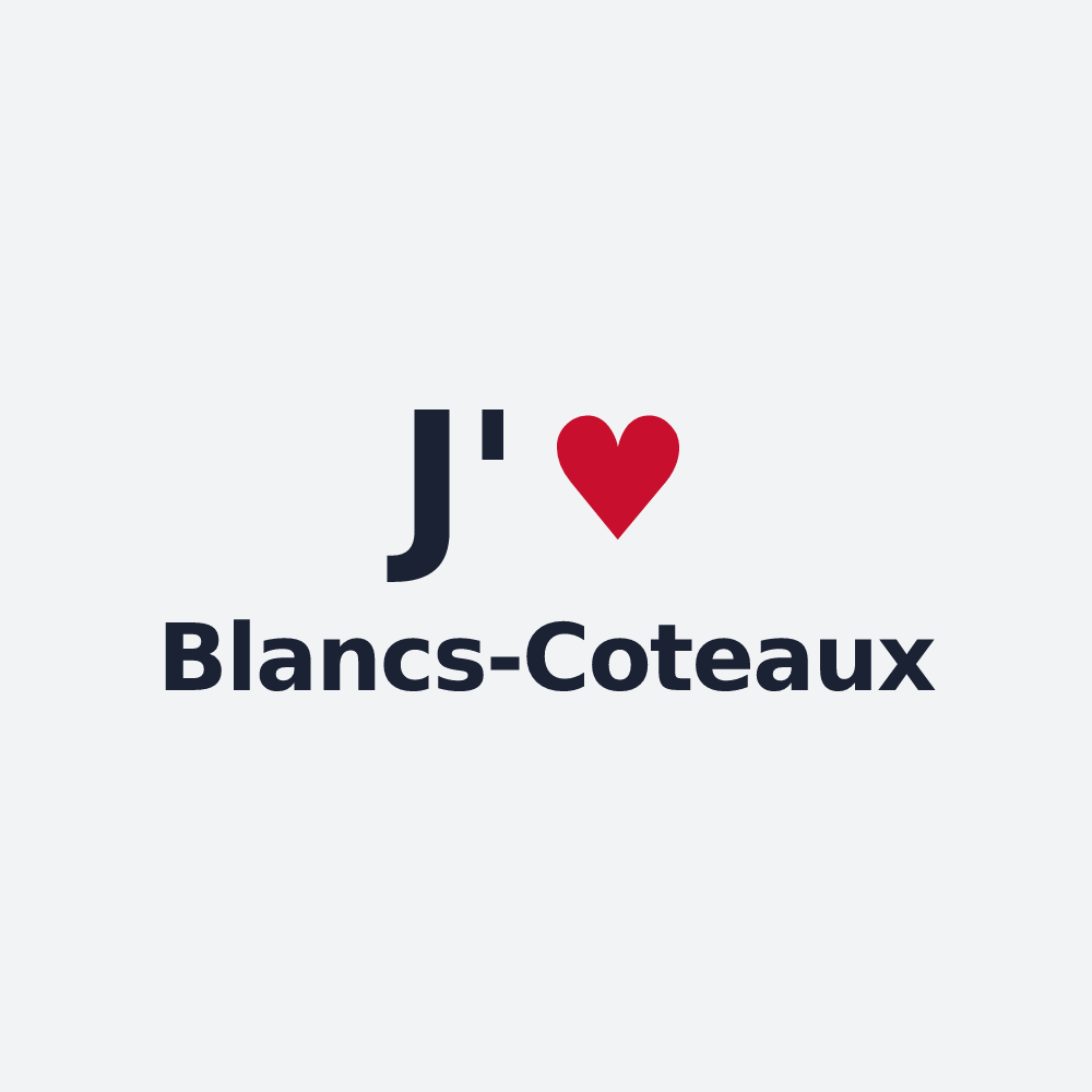 Poster personnalisé Blancs-Coteaux — design J'aime Blancs-Coteaux