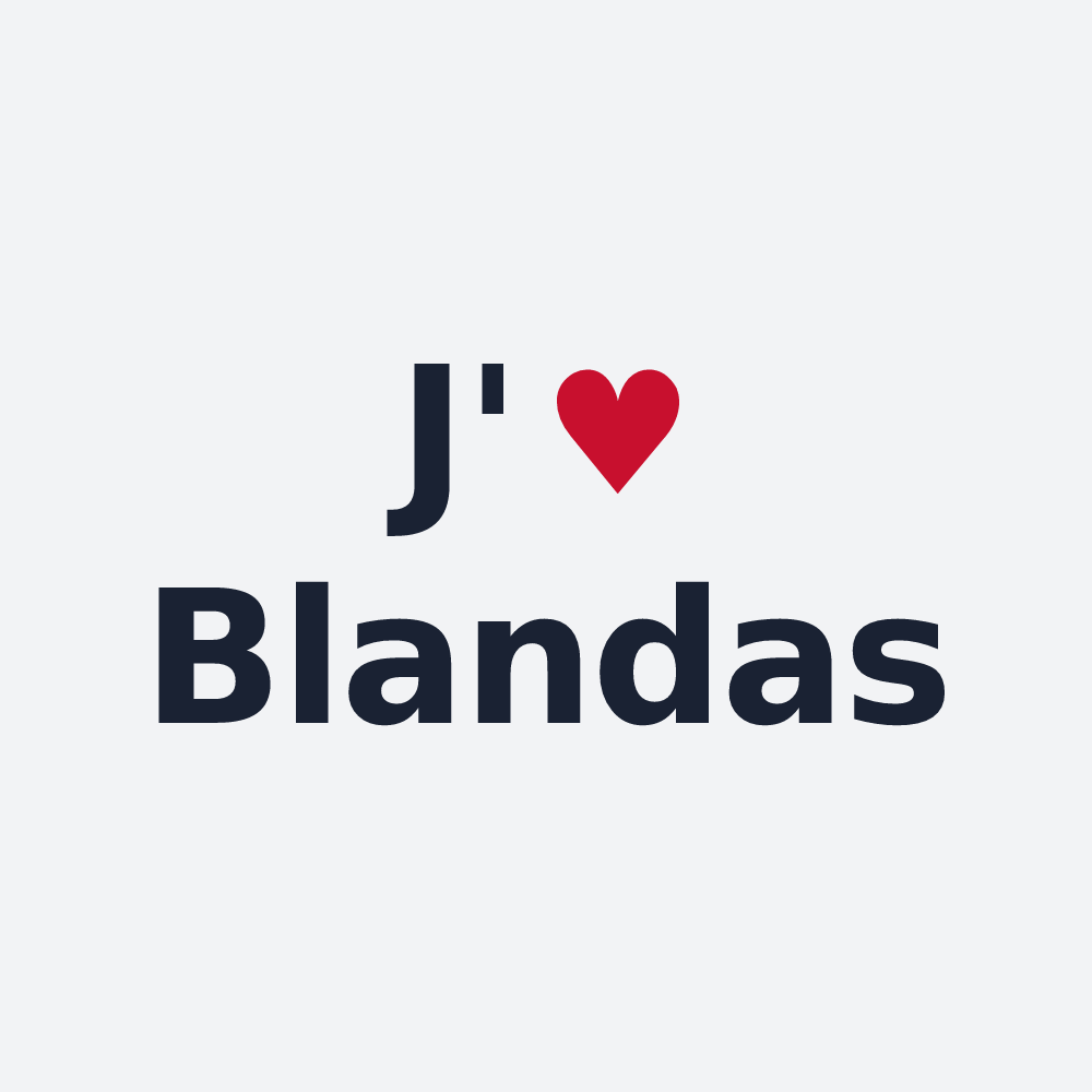 Poster personnalisé Blandas — design J'aime Blandas