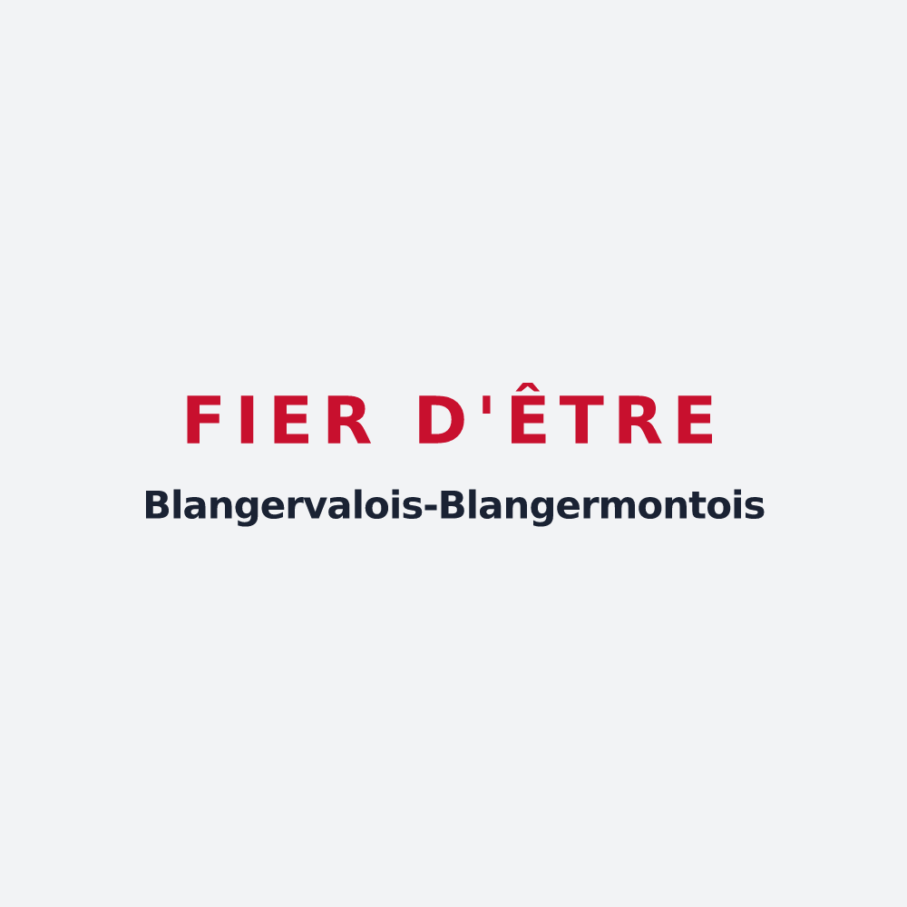 Poster « Fier d'être Blangervalois-Blangermontois » — design pour Blangerval-Blangermont