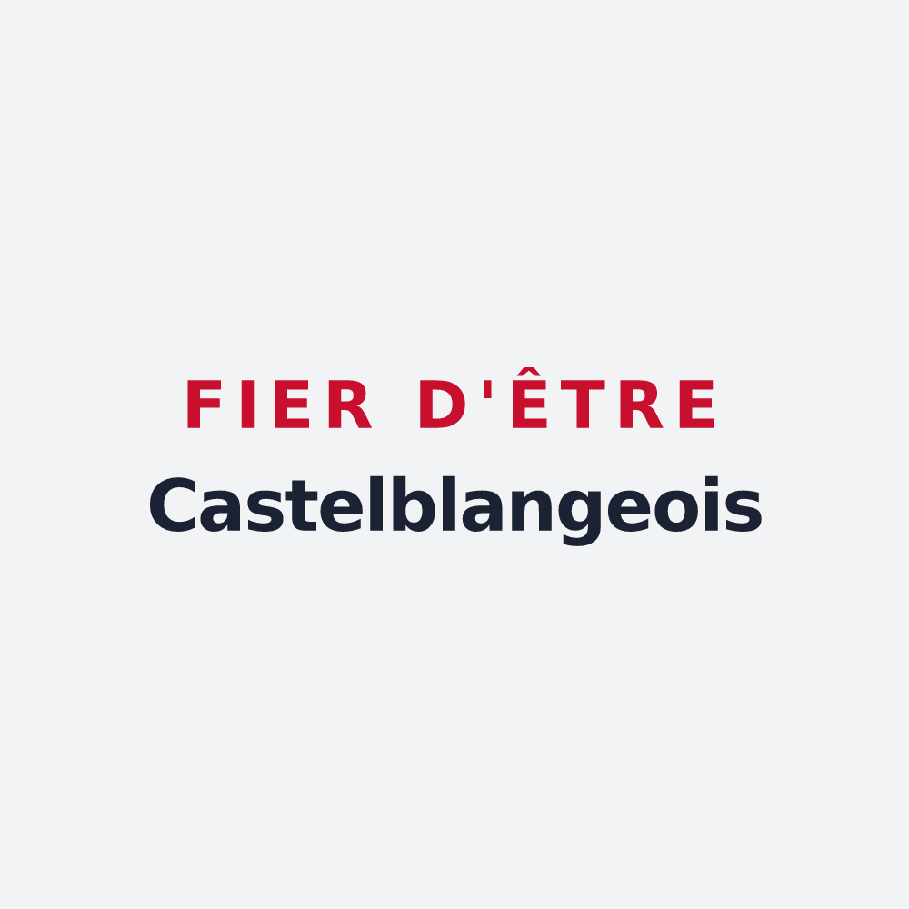 Poster « Fier d'être Castelblangeois » — design pour Blangy-le-Château