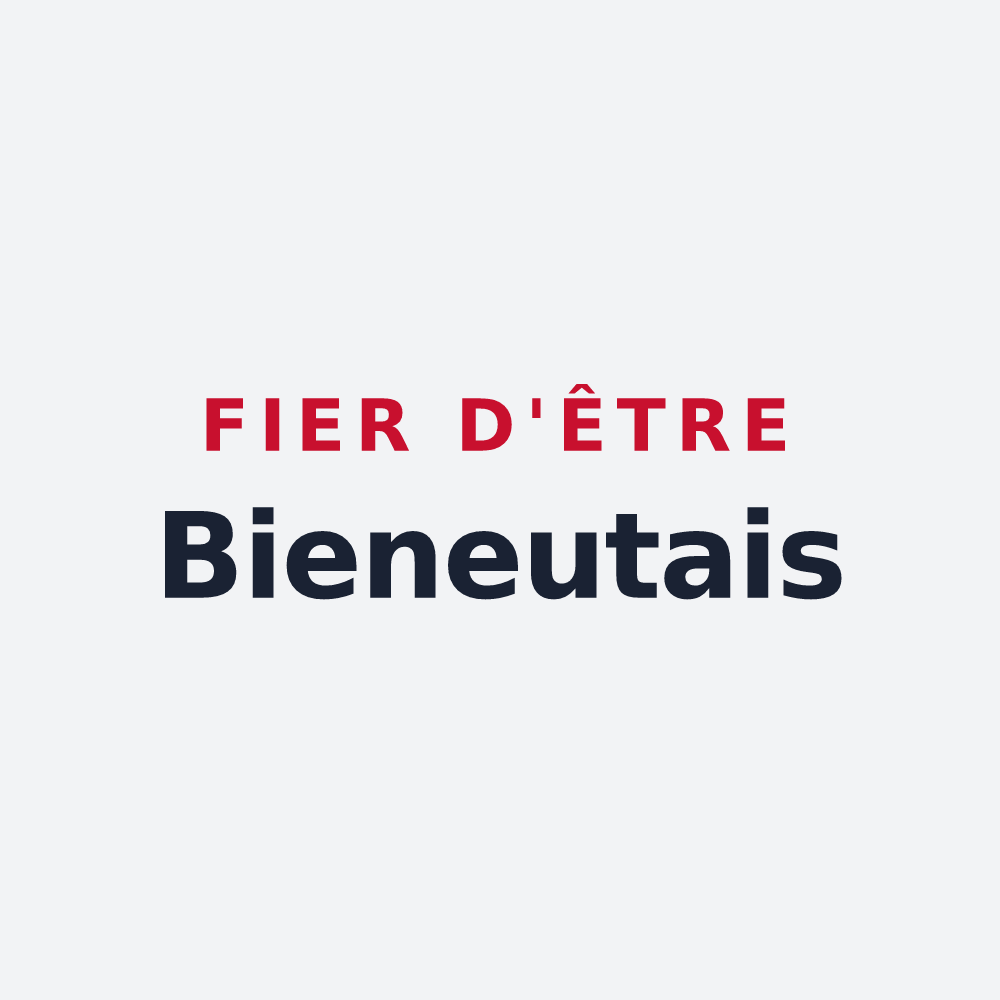 Poster « Fier d'être Bieneutais » — design pour Blanot