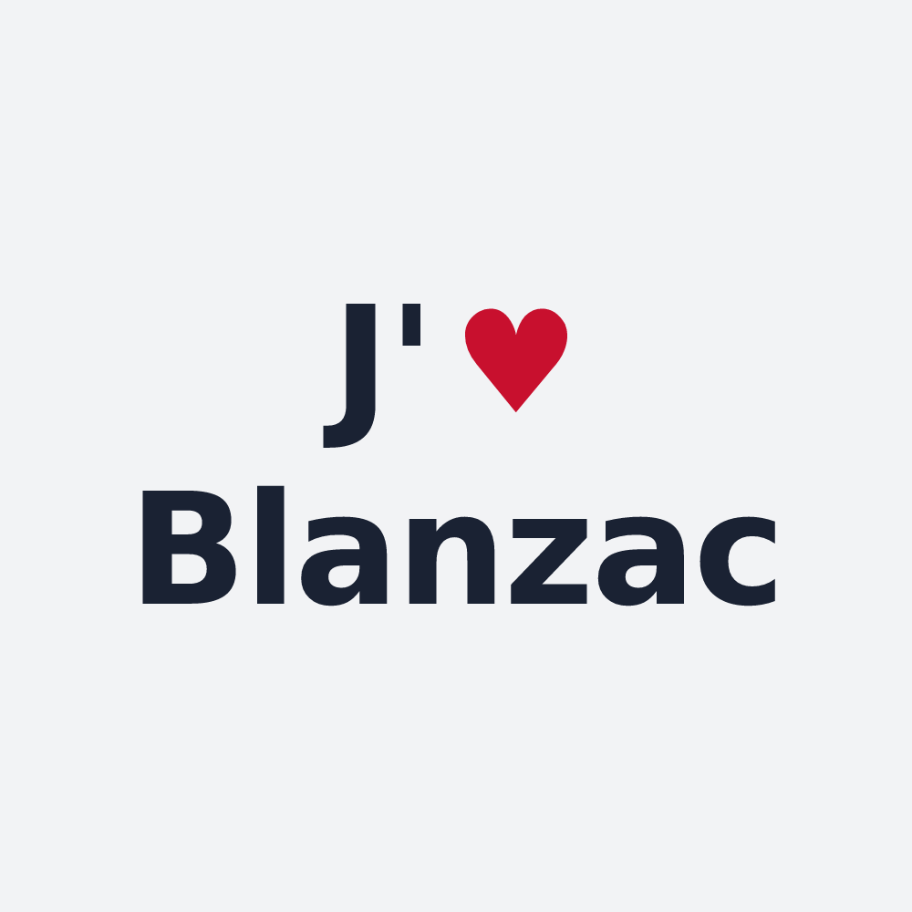 Poster personnalisé Blanzac — design J'aime Blanzac
