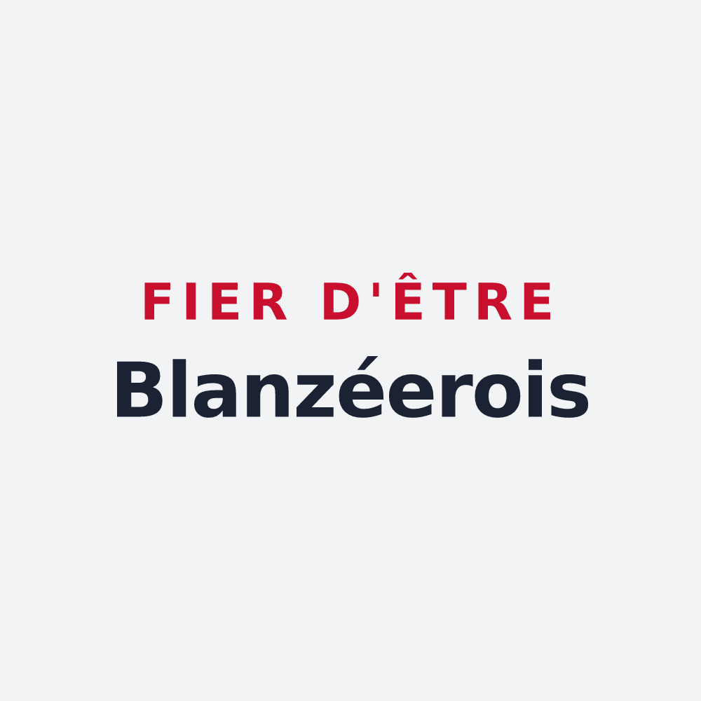 Poster « Fier d'être Blanzéerois » — design pour Blanzay-sur-Boutonne
