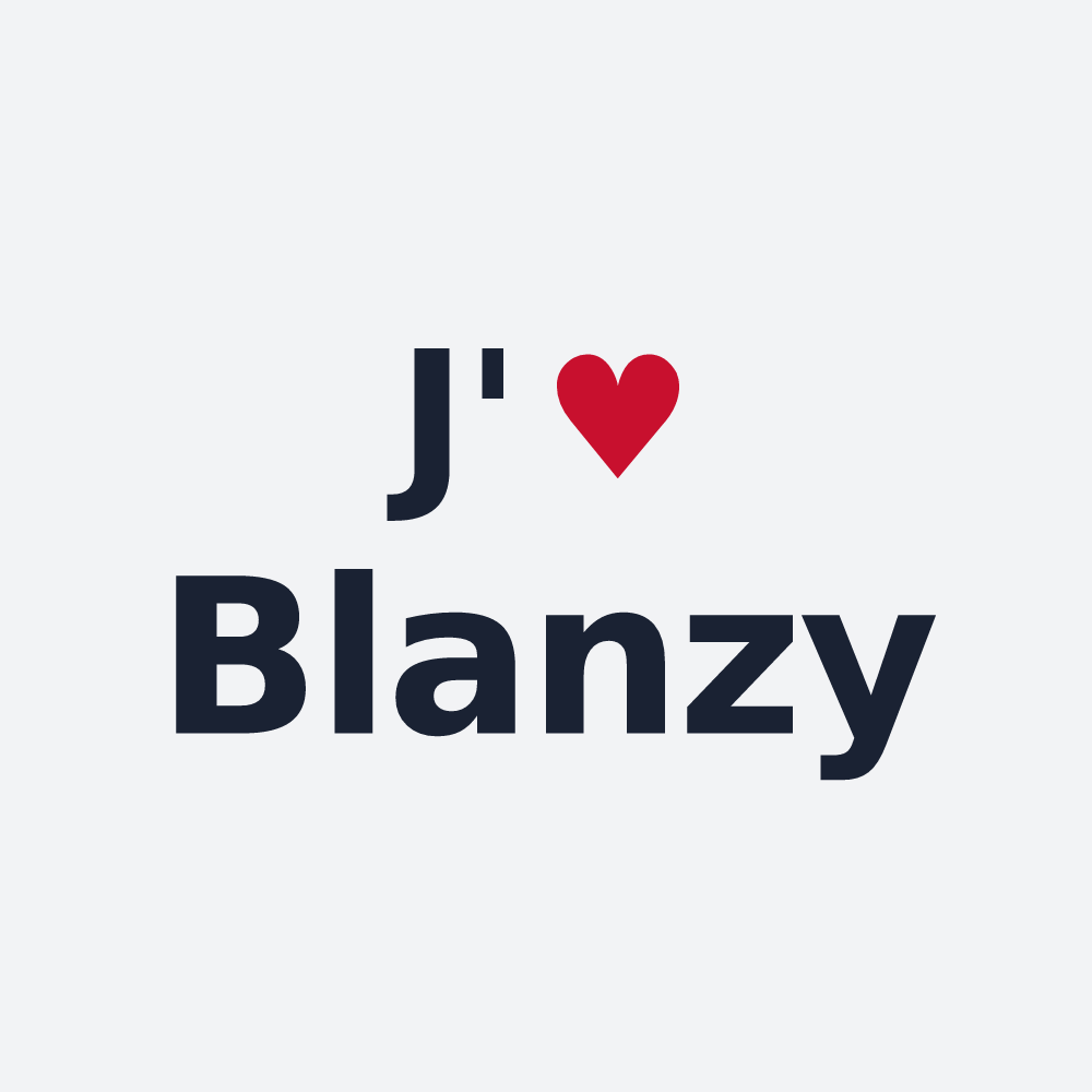 Poster personnalisé Blanzy — design J'aime Blanzy