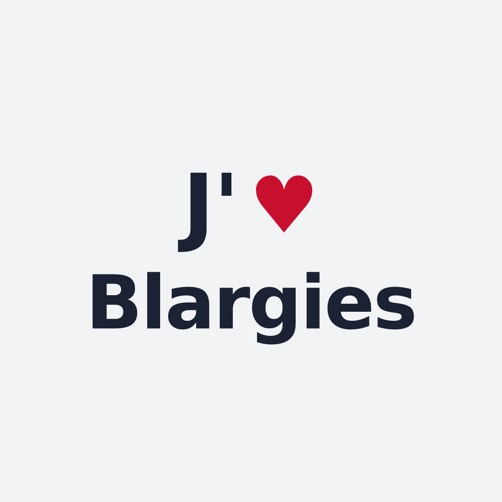 Poster personnalisé Blargies — design J'aime Blargies