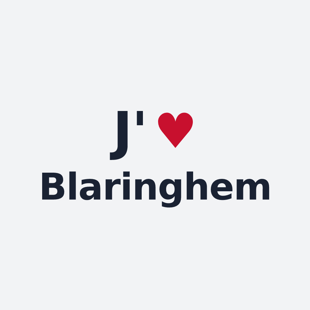 Poster personnalisé Blaringhem — design « J'aime Blaringhem » imprimé sur le poster