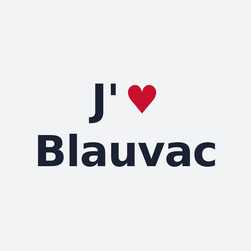 Poster personnalisé Blauvac — design « J'aime Blauvac » imprimé sur le poster