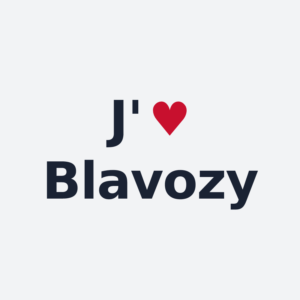 Poster personnalisé Blavozy — design J'aime Blavozy