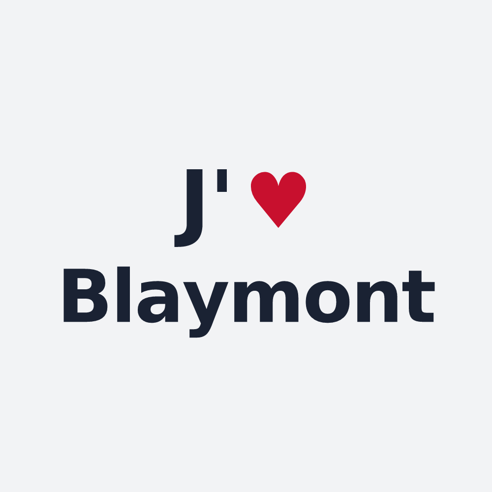 Poster personnalisé Blaymont — design J'aime Blaymont