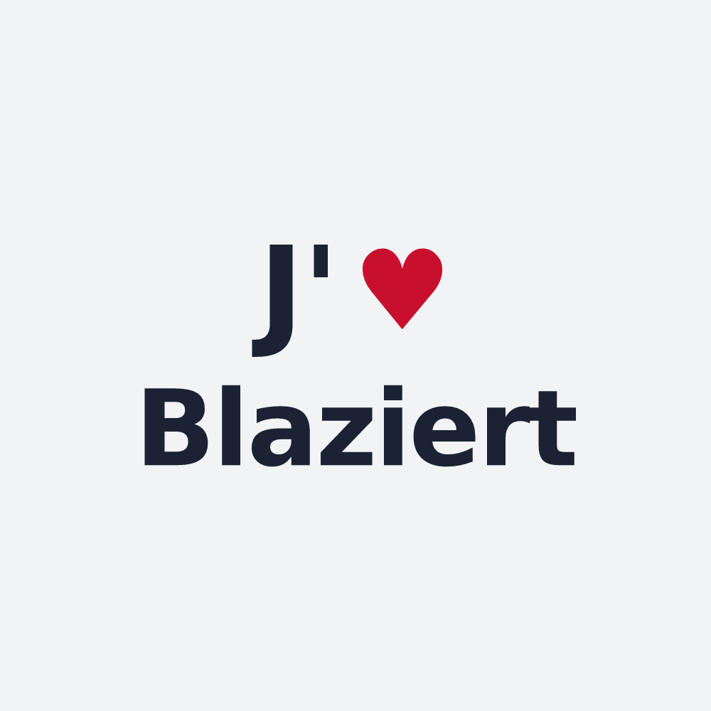 Poster personnalisé Blaziert — design J'aime Blaziert