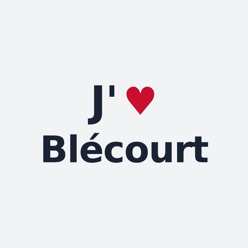 Poster personnalisé Blécourt — design J'aime Blécourt