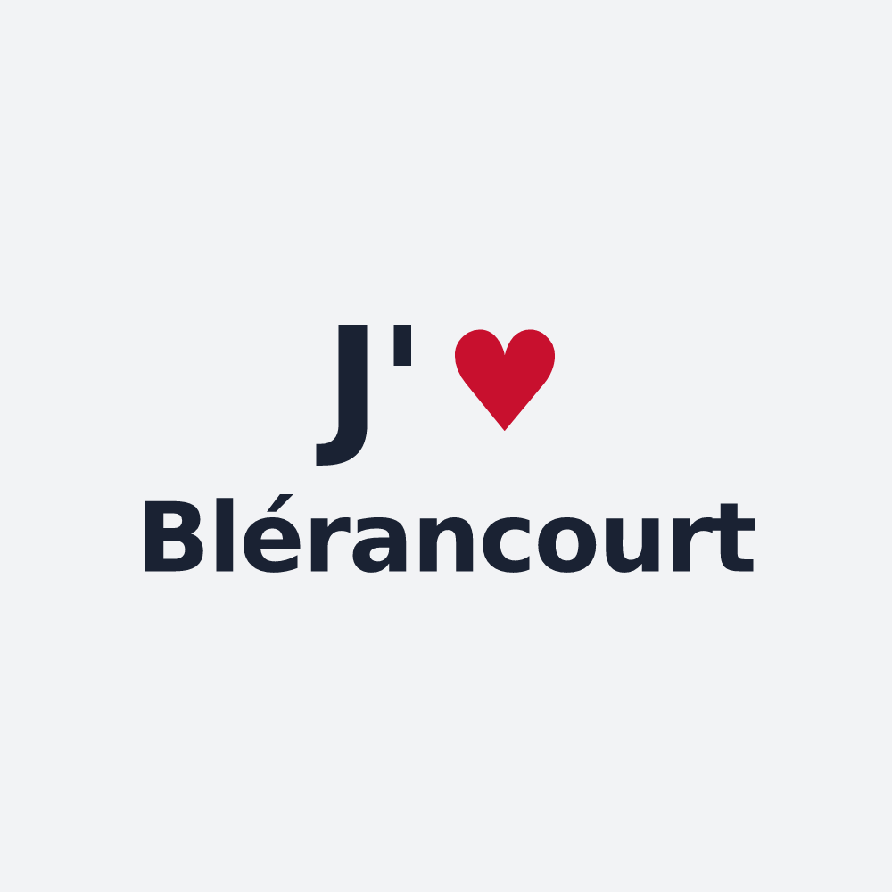 Poster personnalisé Blérancourt — design J'aime Blérancourt