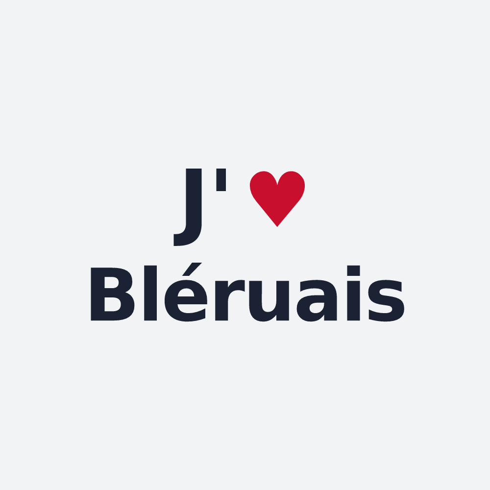 Poster personnalisé Bléruais — design J'aime Bléruais