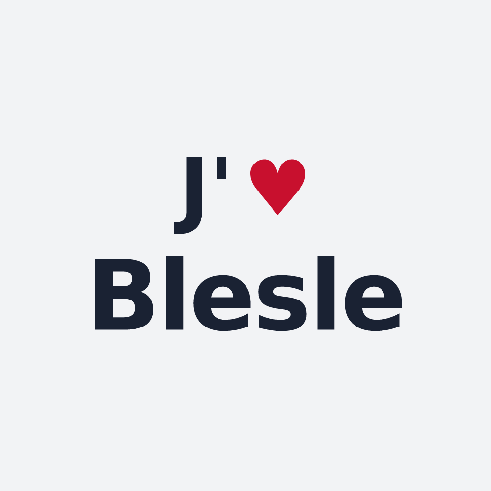 Poster personnalisé Blesle — design J'aime Blesle