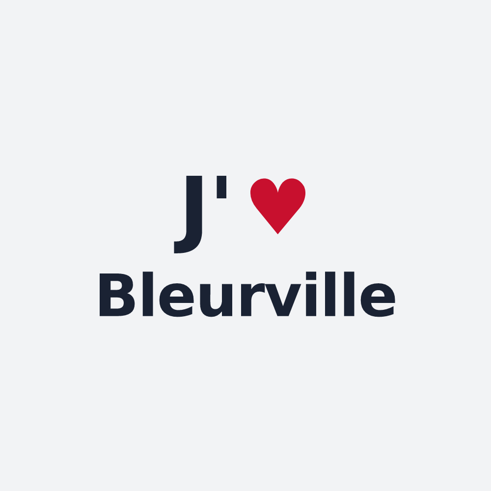 Poster personnalisé Bleurville — design J'aime Bleurville