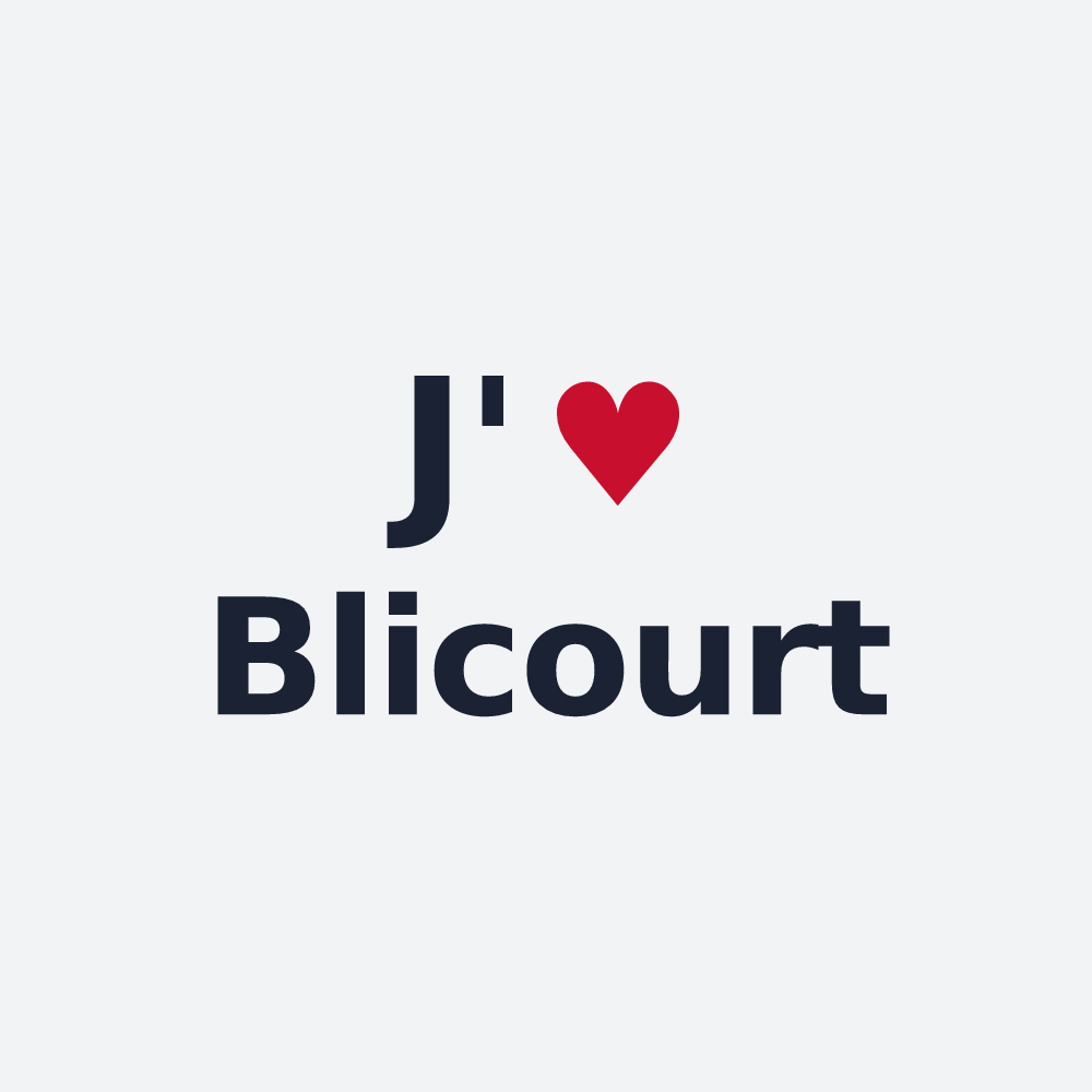 Poster personnalisé Blicourt — design J'aime Blicourt
