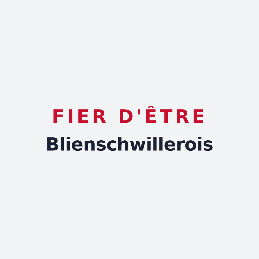 Poster « Fier d'être Blienschwillerois » — design pour Blienschwiller