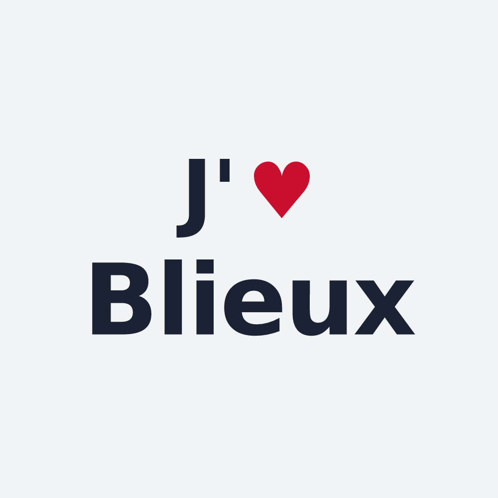 Poster personnalisé Blieux — design J'aime Blieux