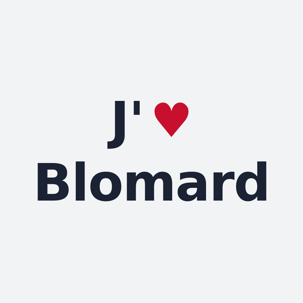 Poster personnalisé Blomard — design J'aime Blomard