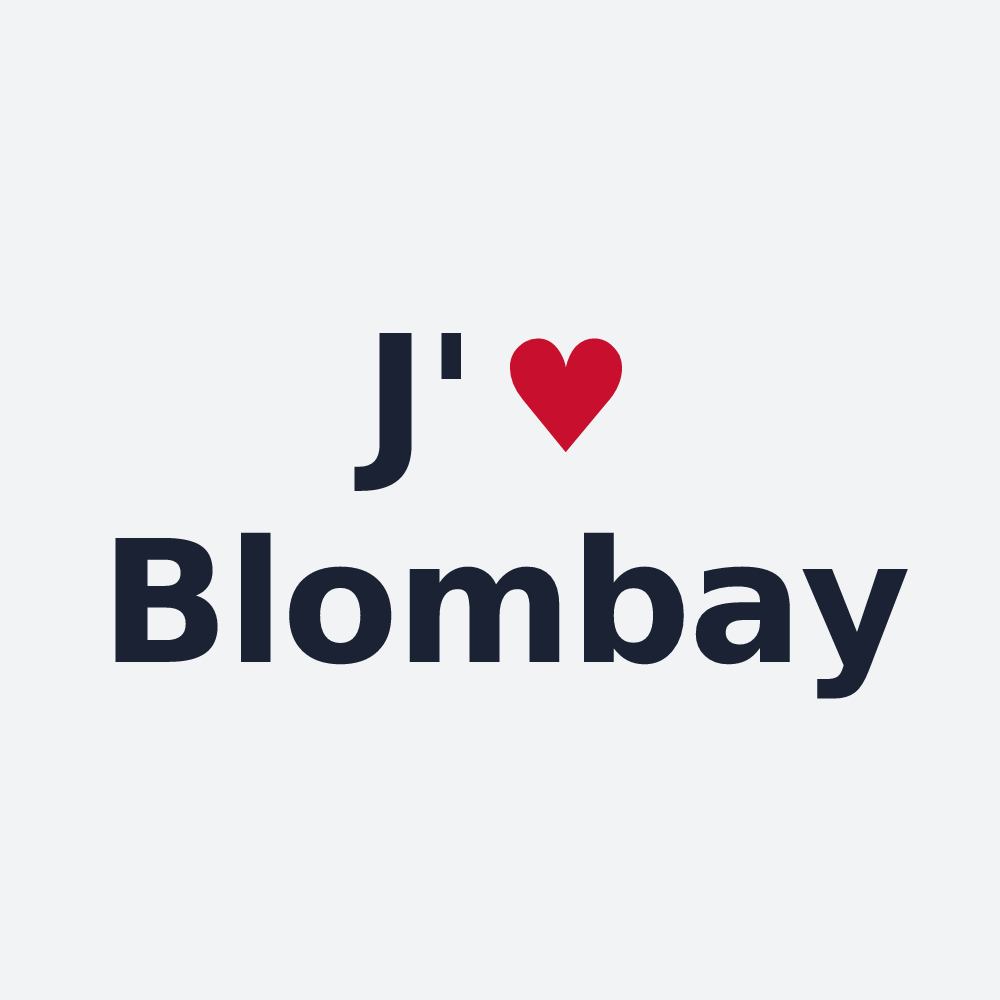 Poster personnalisé Blombay — design J'aime Blombay