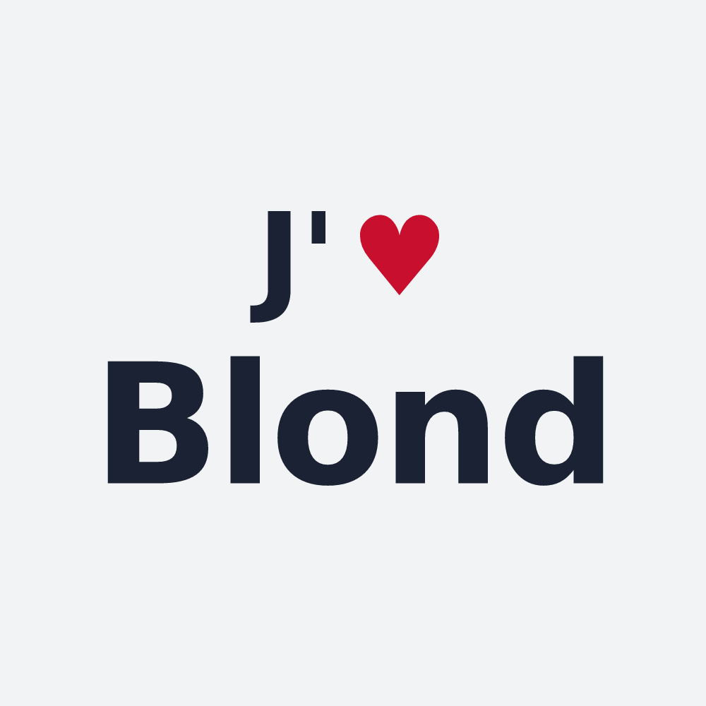 Poster personnalisé Blond — design J'aime Blond