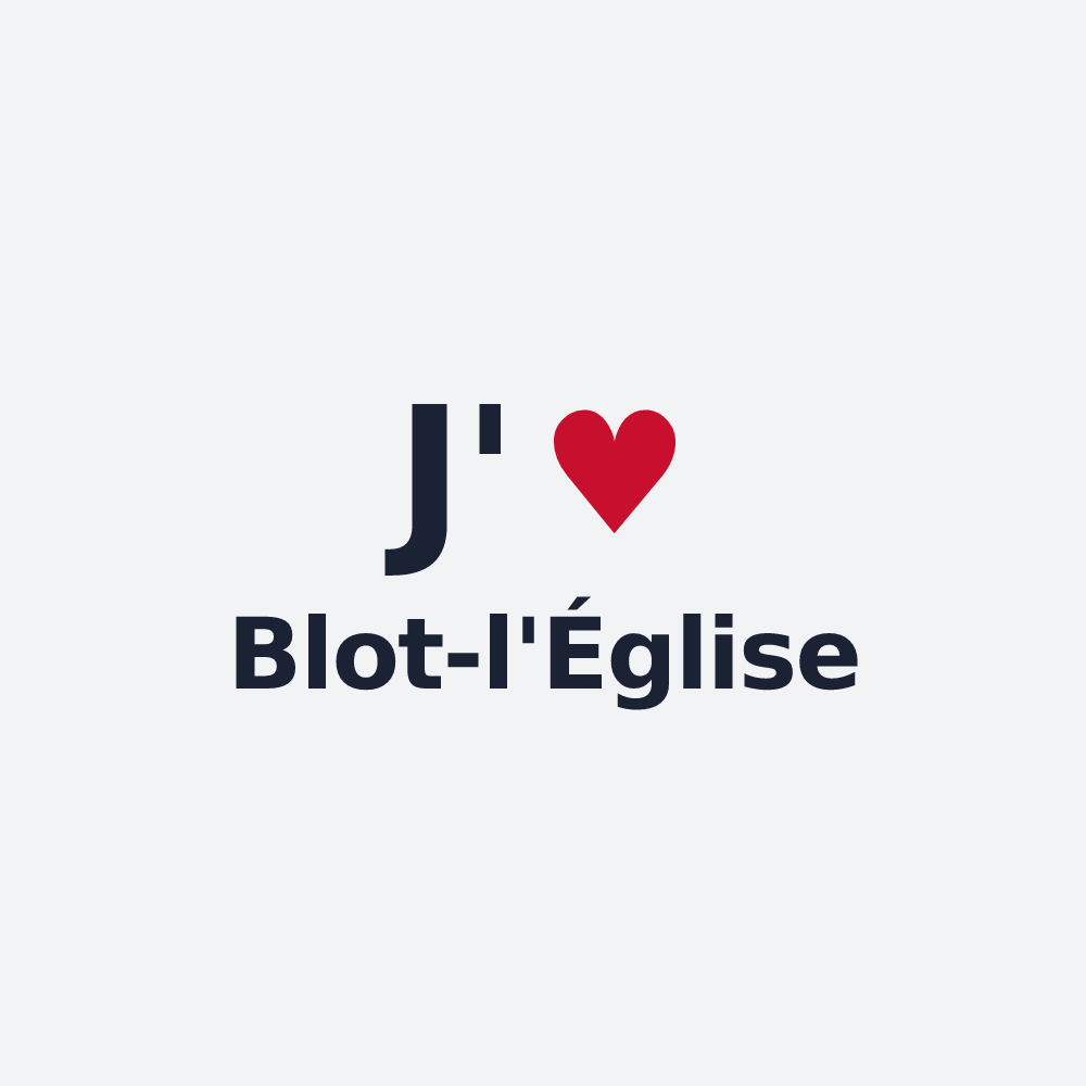 Poster personnalisé Blot-l'Église — design J'aime Blot-l'Église