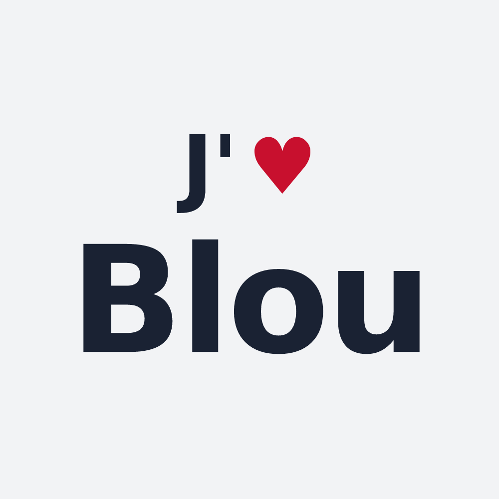 Poster personnalisé Blou — design J'aime Blou