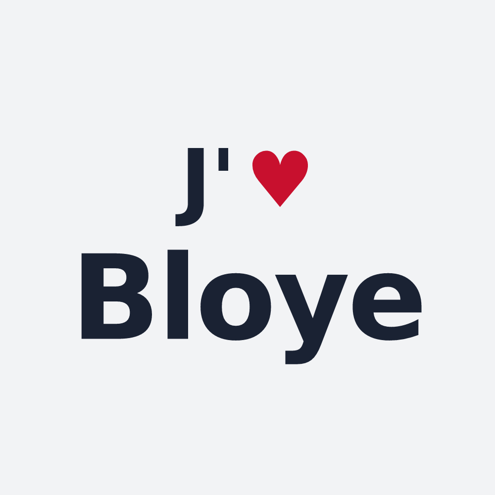 Poster personnalisé Bloye — design J'aime Bloye