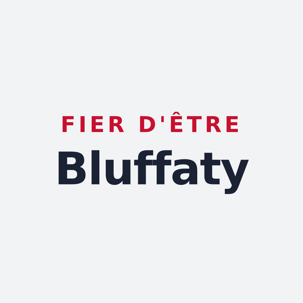 Poster « Fier d'être Bluffaty » — design pour Bluffy