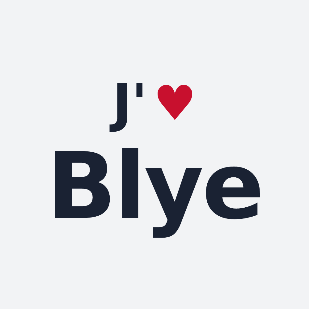 Poster personnalisé Blye — design J'aime Blye