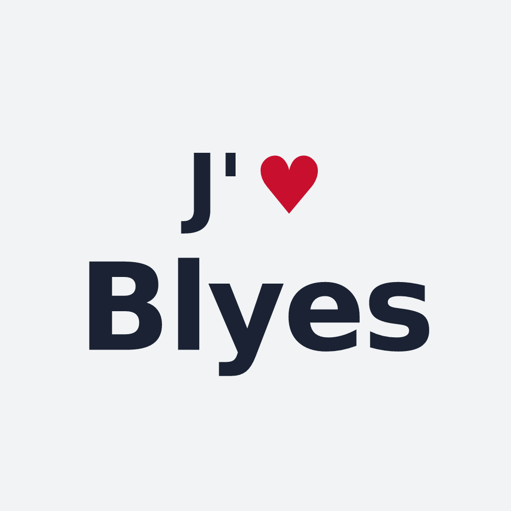 Poster personnalisé Blyes — design J'aime Blyes