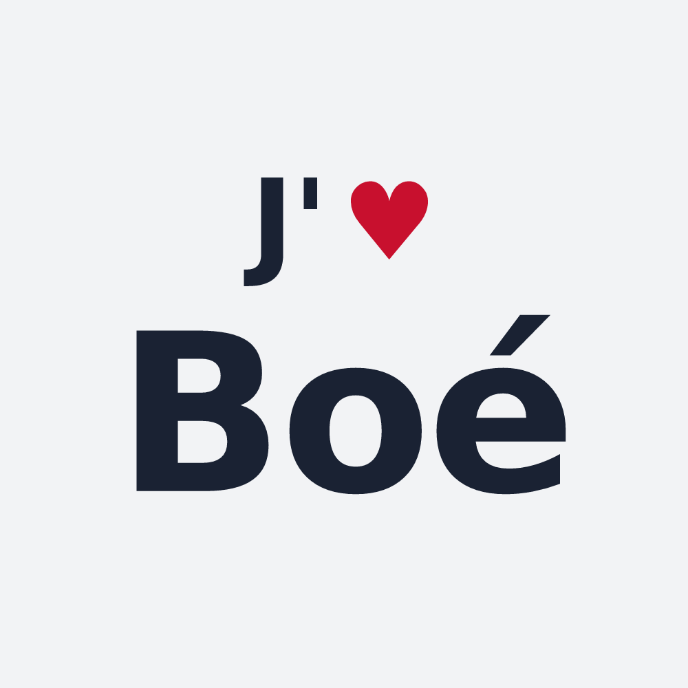 Poster personnalisé Boé — design J'aime Boé