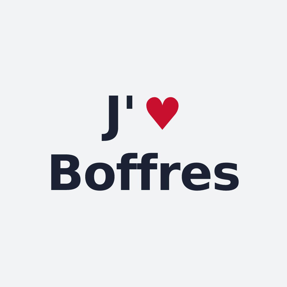 Poster personnalisé Boffres — design « J'aime Boffres » imprimé sur le poster