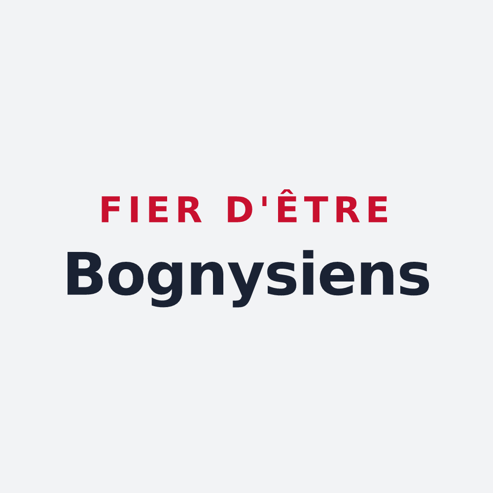 Poster « Fier d'être Bognysiens » — design pour Bogny-sur-Meuse