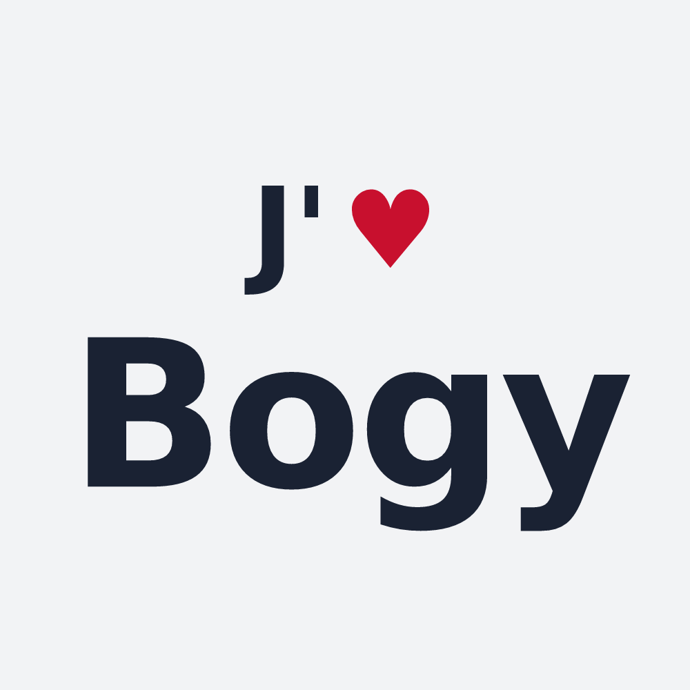 Poster personnalisé Bogy — design J'aime Bogy