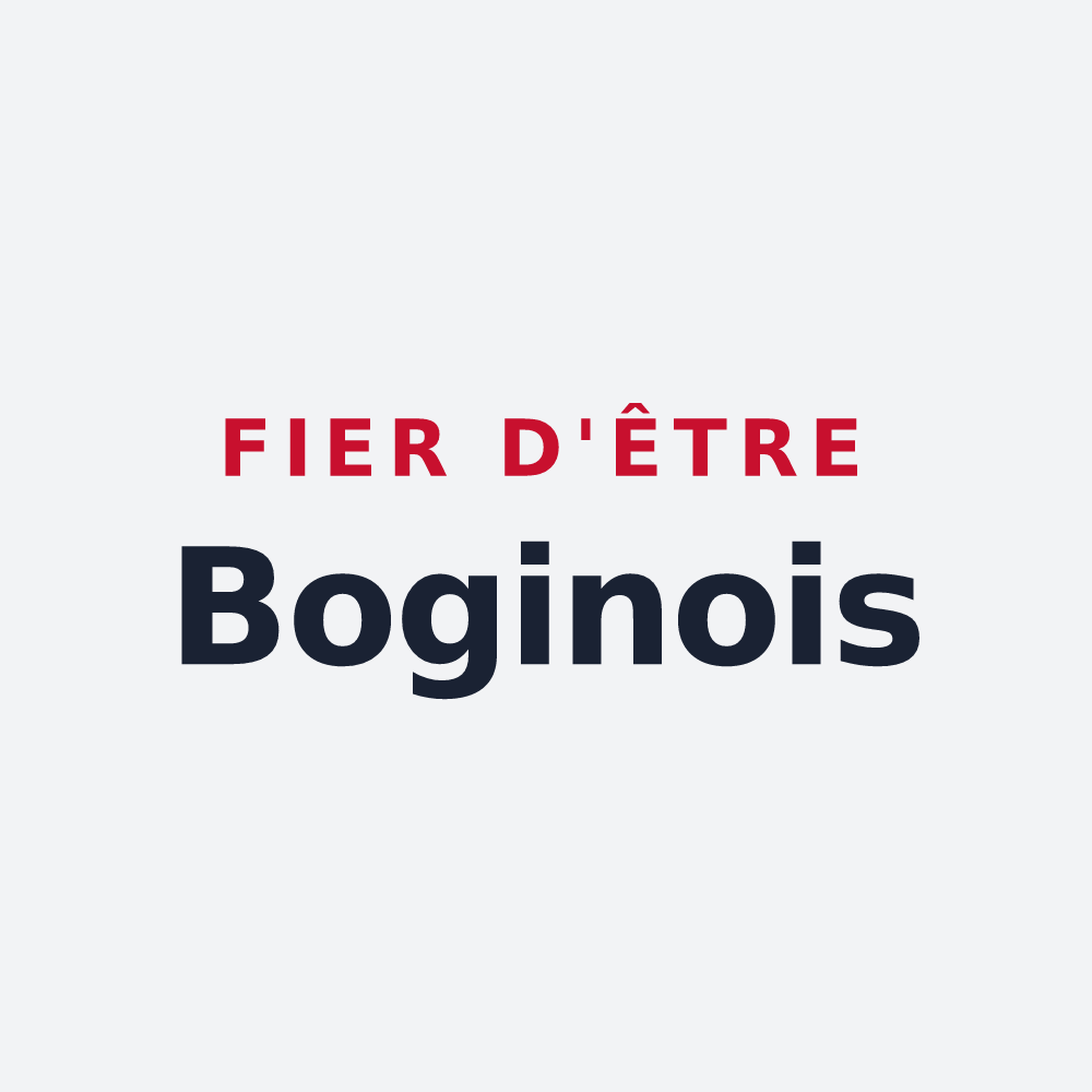 Poster « Fier d'être Boginois » — design pour Bogy