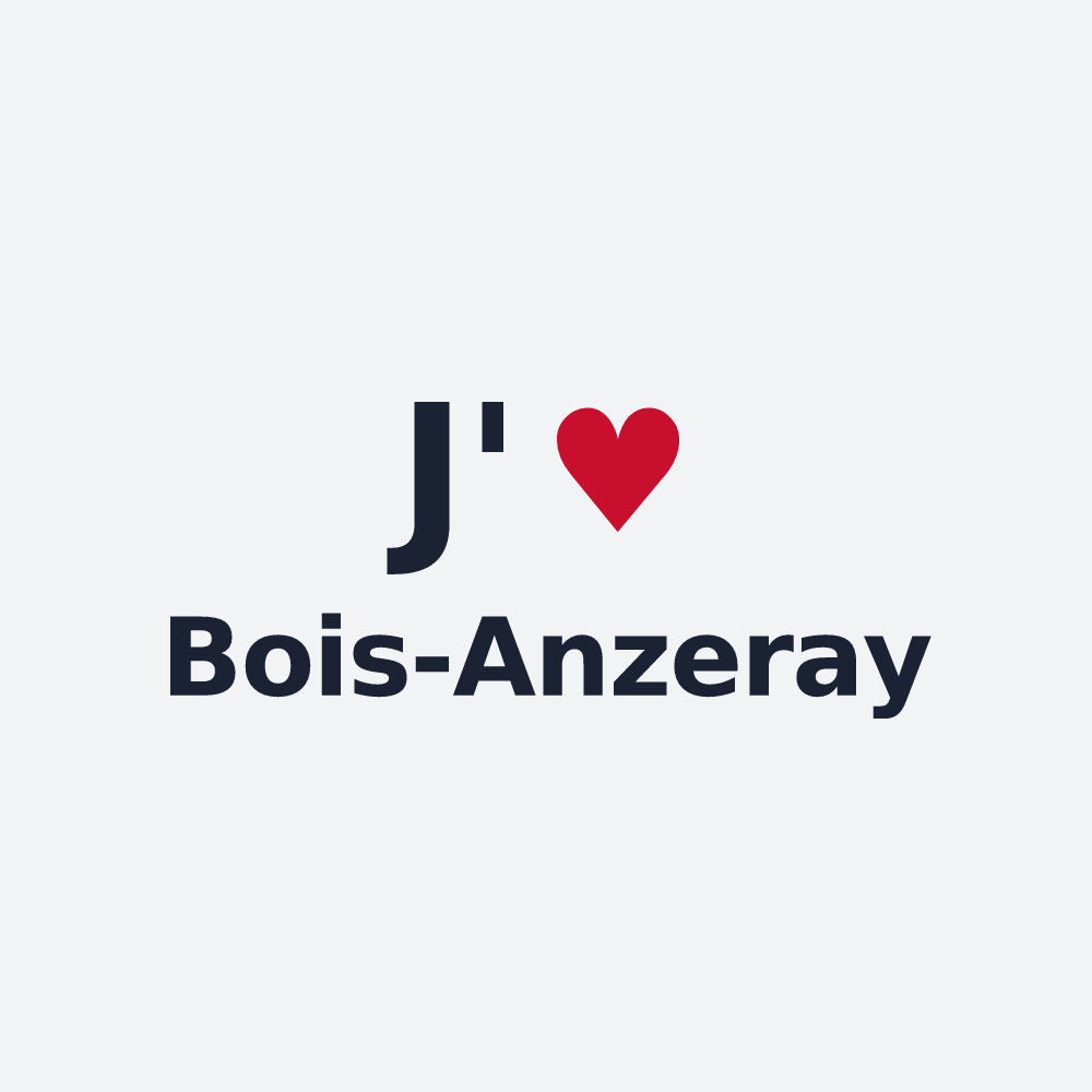 Poster personnalisé Bois-Anzeray — design J'aime Bois-Anzeray