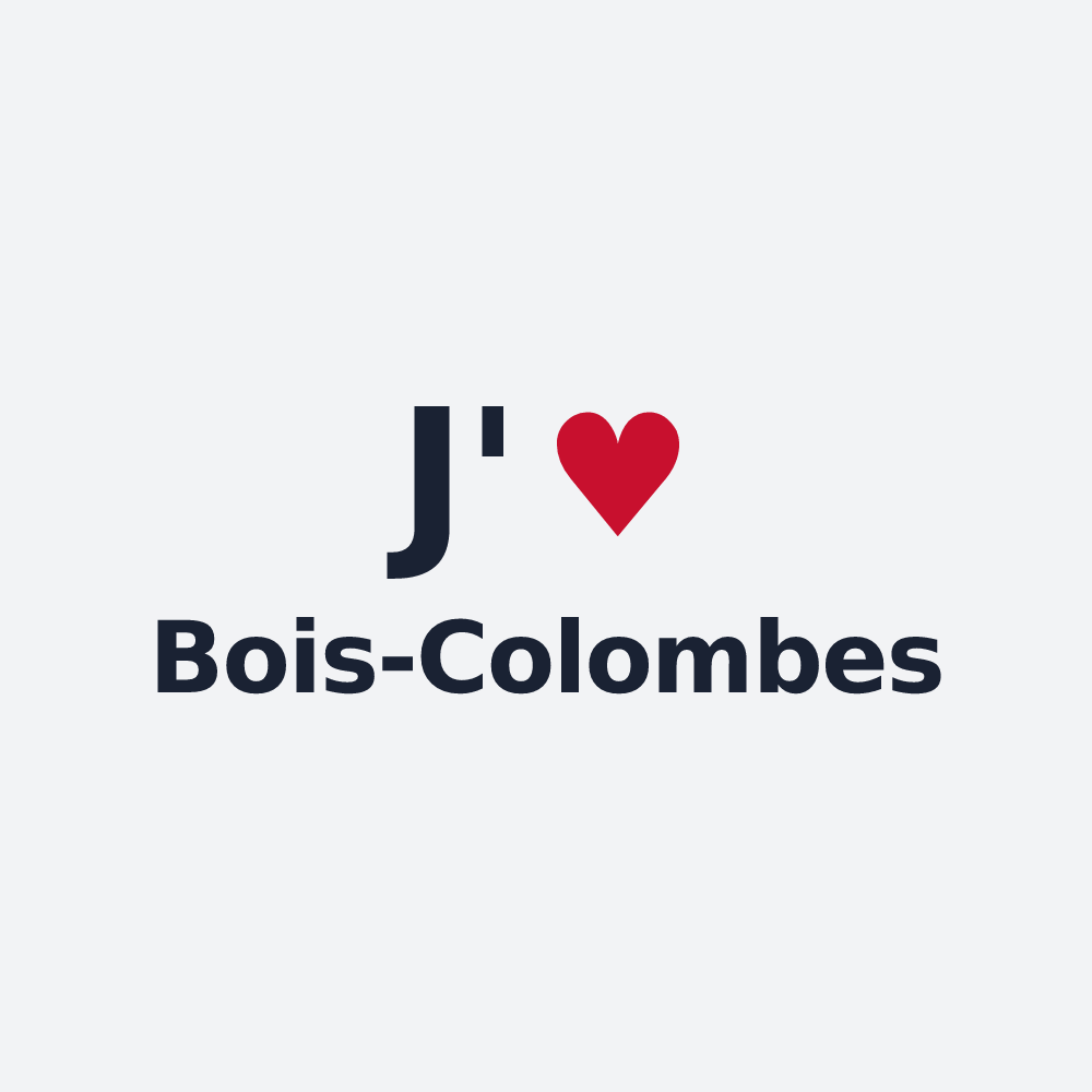 Poster personnalisé Bois-Colombes — design J'aime Bois-Colombes
