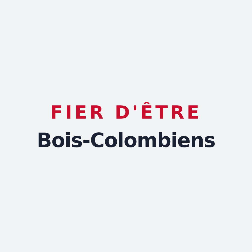 Poster « Fier d'être Bois-Colombiens » — design pour Bois-Colombes