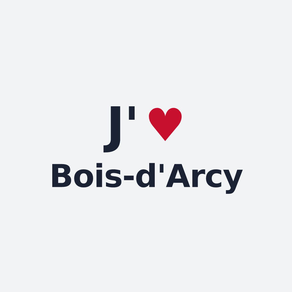 Poster personnalisé Bois-d'Arcy — design « J'aime Bois-d'Arcy » imprimé sur le poster