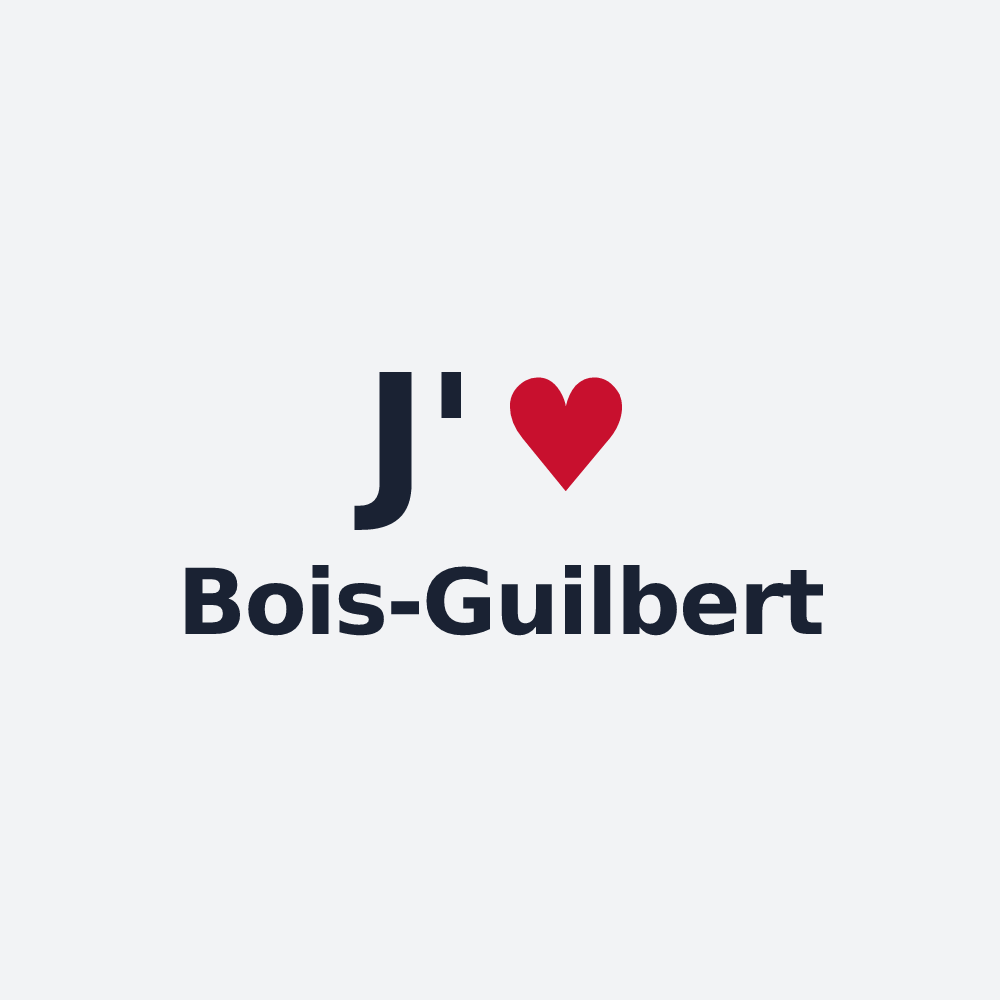 Poster personnalisé Bois-Guilbert — design J'aime Bois-Guilbert