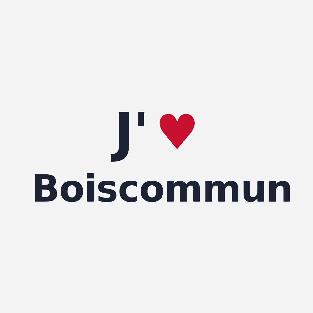 Poster personnalisé Boiscommun — design J'aime Boiscommun
