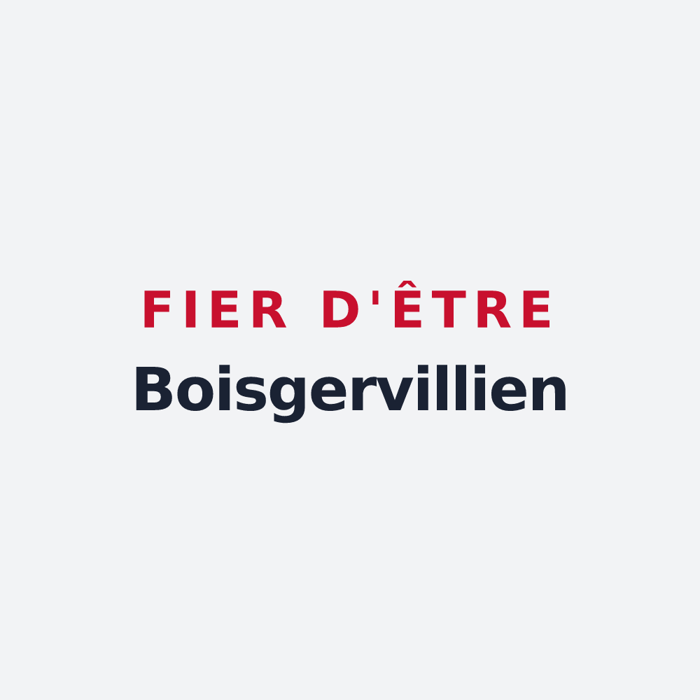 Poster « Fier d'être Boisgervillien » — design pour Boisgervilly