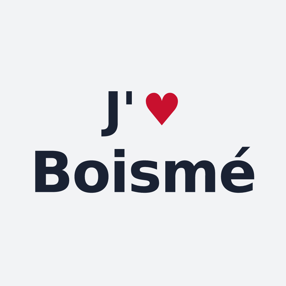 Poster personnalisé Boismé — design J'aime Boismé